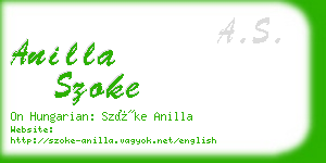 anilla szoke business card